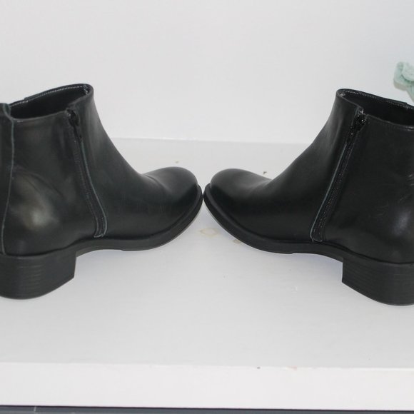 NEW Narf Genuine Leather Ankle Black Boots Womens Sz 37 / 6.5 made in Spain - Picture 7 of 8